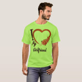 私は私のガールフレンドが大好きカスタム- Tower – ギフトTシャツ Tシャツ (正面フル)