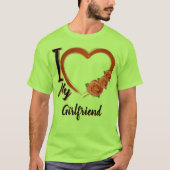 私は私のガールフレンドが大好きカスタム- Tower – ギフトTシャツ Tシャツ (正面)