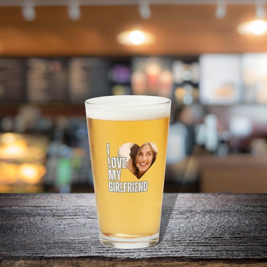 私は私のガールフレンドが大好きハート写真ボーイフレンドのギフト タンブラーグラス