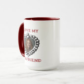 私は私のガールフレンドが大好き写真マグカップ マグカップ (正面左)