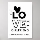 私は私のガールフレンドが大好き彼女は私の最高の友達の贈り物 ポスター (正面)
