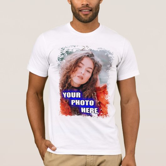 私は私のガールフレンドが大好き_人格可能な男性 Tシャツ (正面)