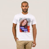 私は私のガールフレンドが大好き_人格可能な男性 Tシャツ (正面フル)