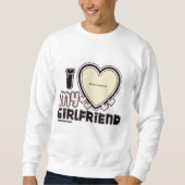 私は私のガールフレンドのカスタムクルーネックが大好き スウェットシャツ (正面)