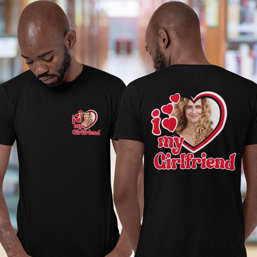 私は私のガールフレンドのカスタムポケットが大好き Tシャツ