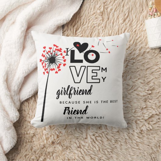 私は私のガールフレンドのカスタム友人のギフトが好き クッション (ブランケット)
