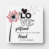 私は私のガールフレンドのカスタム友人のギフトが好き フォトプラーク (正面)
