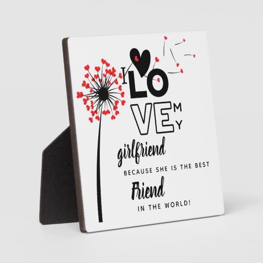 私は私のガールフレンドのカスタム友人のギフトが好き フォトプラーク