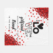 私は私のガールフレンドのカスタム友人のギフトが好き フリースブランケット (正面(横))