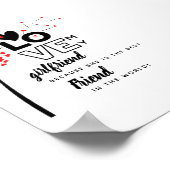 私は私のガールフレンドのカスタム友人のギフトが好き ポスター (角)