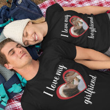 私は私のガールフレンドのハートカスタムの写真の黒が大好き