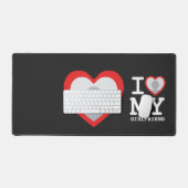 私は私のガールフレンドのハート写真が大好き デスクマット (キーボード&マウス)