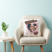 私は私のガールフレンドのピンクの茶色の写真y2kかわいい クッション (椅子)