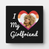 私は私のガールフレンドのレズプライドカスタム写真 フォトプラーク (正面)