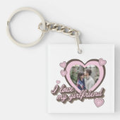 私は私のガールフレンドの写真が大好カスタムき キーホルダー (正面)