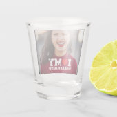 私は私のガールフレンドの写真が大好カスタムき ショットグラス (裏面)
