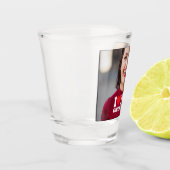 私は私のガールフレンドの写真が大好カスタムき ショットグラス (左)