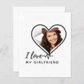 私は私のガールフレンドの写真のギフトが大好きパーソナライズされた (正面/裏面)