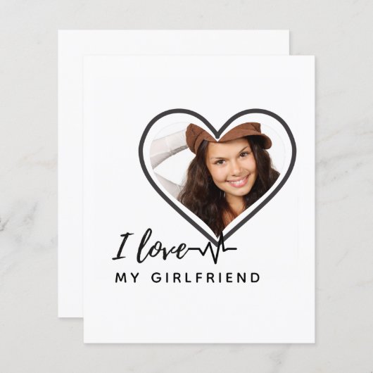 私は私のガールフレンドの写真のギフトが大好きパーソナライズされた (正面/裏面)