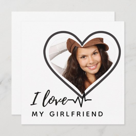 私は私のガールフレンドの写真のギフトが大好きパーソナライズされた (正面/裏面)