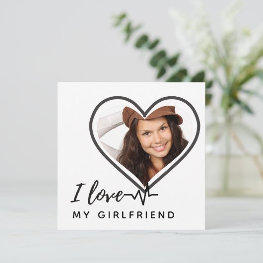 私は私のガールフレンドの写真のギフトが大好きパーソナライズされた (スタンド正面)