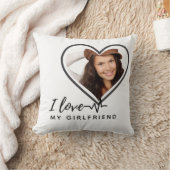 私は私のガールフレンドの写真のギフトが大好きパーソナライズされた クッション (ブランケット)