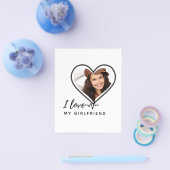 私は私のガールフレンドの写真のギフトが大好きパーソナライズされた チラシ (シングル)