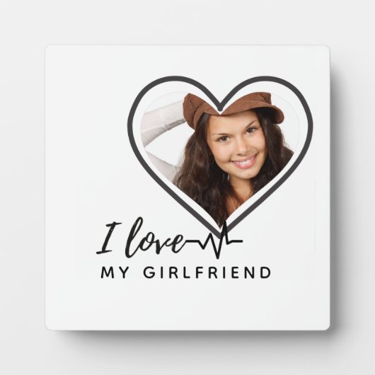 私は私のガールフレンドの写真のギフトが大好きパーソナライズされた フォトプラーク (正面)