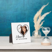 私は私のガールフレンドの写真のギフトが大好きパーソナライズされた フォトプラーク (インサイチュ)