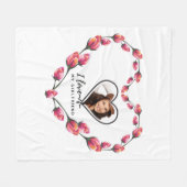 私は私のガールフレンドの写真のギフトが逃げパーソナライズされたる愛 フリースブランケット (正面(横))