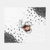 私は私のガールフレンドの写真のギフトが逃げパーソナライズされたる愛 フリースブランケット (正面(横))