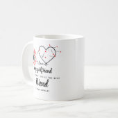 私は私のガールフレンドの写真のギフトのハートを愛していパーソナライズされたる コーヒーマグカップ (正面左)