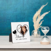私は私のガールフレンドの写真のギフトのハートを愛していパーソナライズされたる フォトプラーク (インサイチュ)