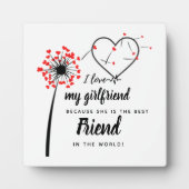 私は私のガールフレンドの写真のギフトのハートを愛していパーソナライズされたる フォトプラーク (正面)