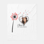 私は私のガールフレンドの写真のギフトのハートを愛していパーソナライズされたる フリースブランケット (正面)