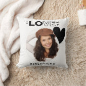 私は私のガールフレンドの写真ギフトthroが大好パーソナライズされたき クッション (ブランケット)
