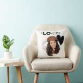 私は私のガールフレンドの写真ギフトthroが大好パーソナライズされたき クッション (椅子)