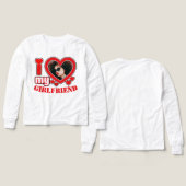 私は私のガールフレンドの写真パーソナライズされた文字が大好き (デザイン 正面&背面)