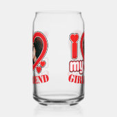 私は私のガールフレンドの写真パーソナライズされた文字が大好き ガラス缶 (左)