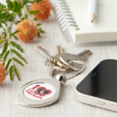 私は私のガールフレンドの写真パーソナライズされた文字が大好き キーホルダー (側面)