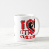 私は私のガールフレンドの写真パーソナライズされた文字が大好き コーヒーマグカップ (正面右)