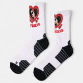 私は私のガールフレンドの写真パーソナライズされた文字が大好き ソックス (左)