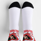 私は私のガールフレンドの写真パーソナライズされた文字が大好き ソックス (上部)