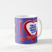 私は私のガールフレンドの写真赤いハート紫 コーヒーマグカップ (正面右)