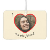 私は私のガールフレンドの彼氏カスタムの写真の車が大好き カーエアーフレッシュナー (裏面)