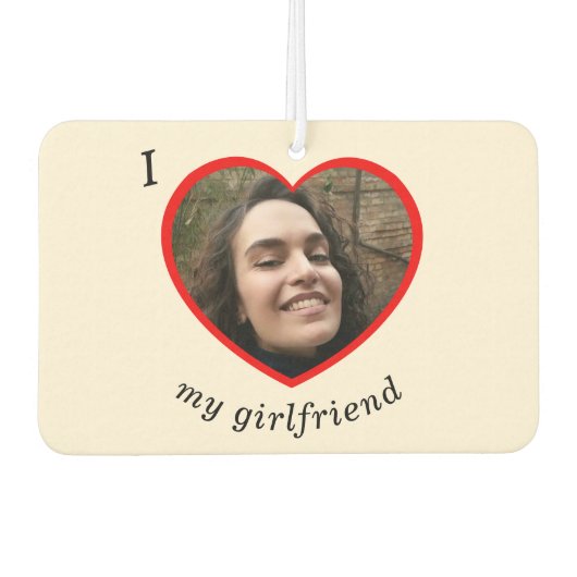 私は私のガールフレンドの彼氏カスタムの写真の車が大好き カーエアーフレッシュナー (正面)