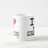 私は私のガールフレンドを愛します コーヒーマグカップ (中央)