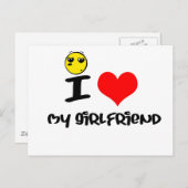 私は私のガールフレンドを愛します ポストカード (正面/裏面)