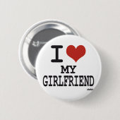 私は私のガールフレンドを愛します 缶バッジ (正面&裏面)