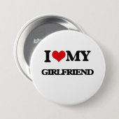 私は私のガールフレンドを愛します 缶バッジ (正面&裏面)